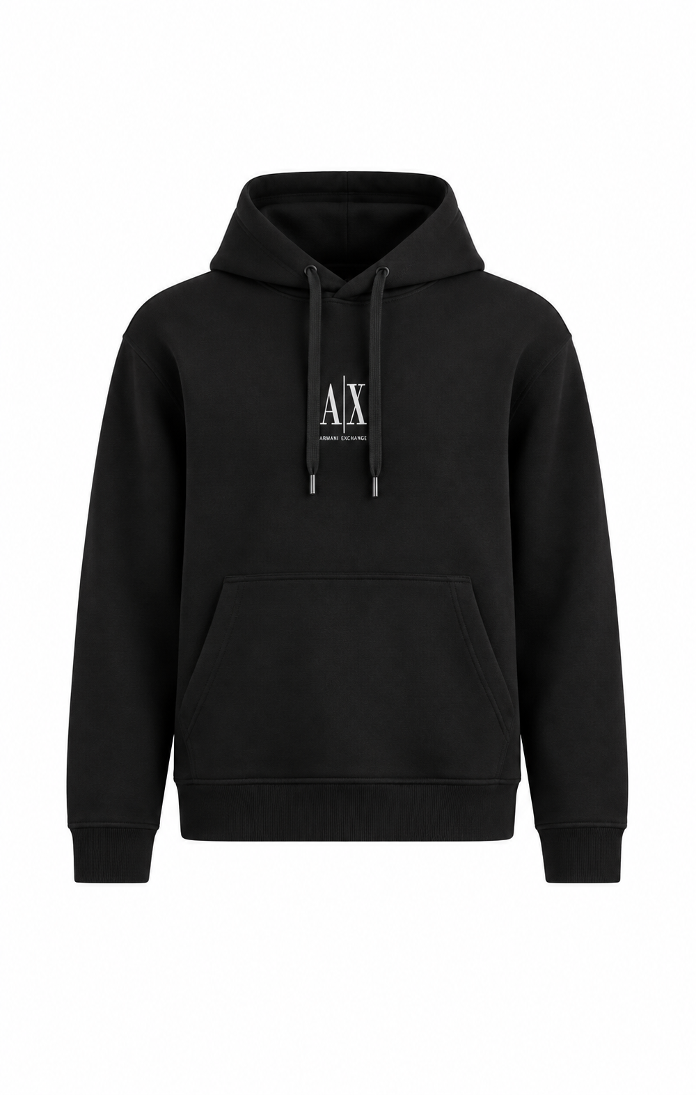 ARMANI EXCHANGE Felpa nera con cappuccio, foto 2
