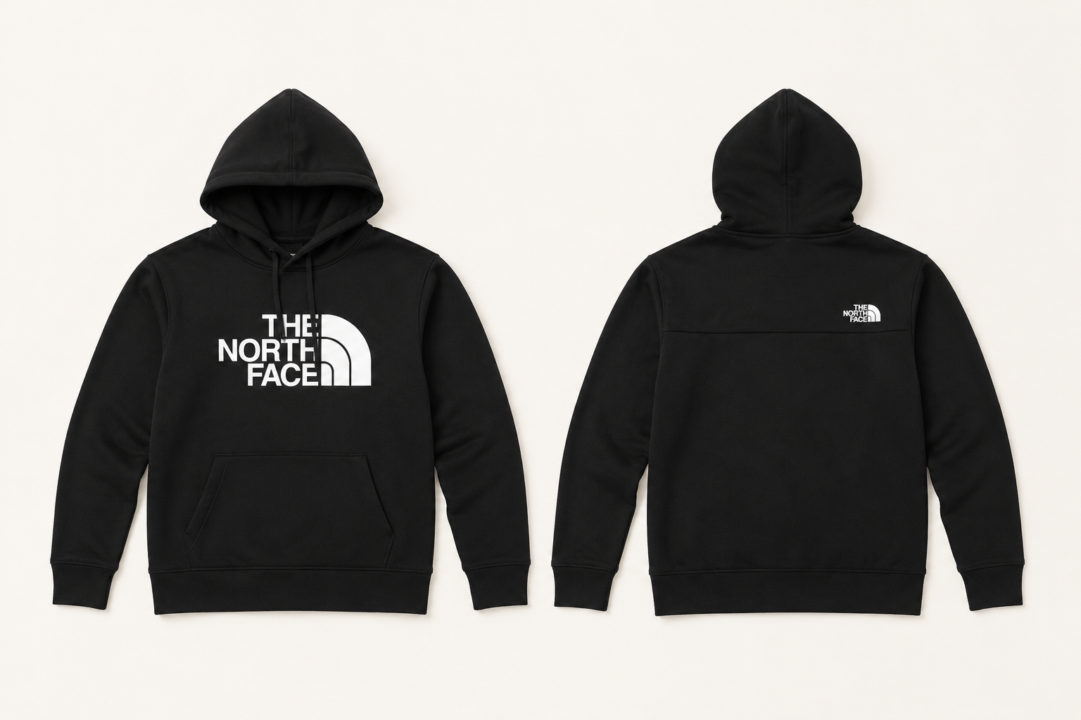 THE NORTH FACE Felpa nera con cappuccio Half Dome
